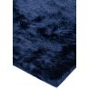 Tapis shaggy épais et brillant en Polyester Batignolles Bleu foncé