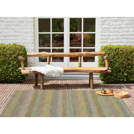 Tapis extérieur intérieur en polypropylène Winona Vert jardin