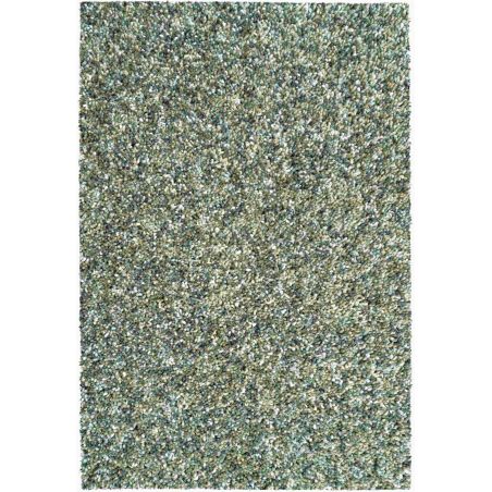 Tapis shaggy épais en polyester Talasi Vert salon