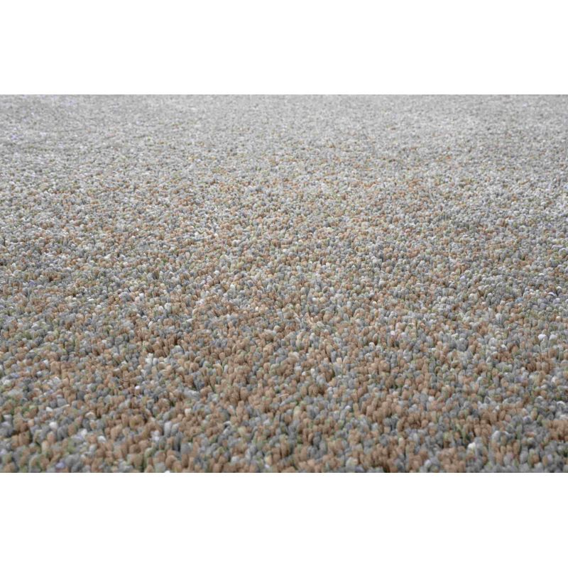 Tapis shaggy épais en polyester Talasi Or jaune rond