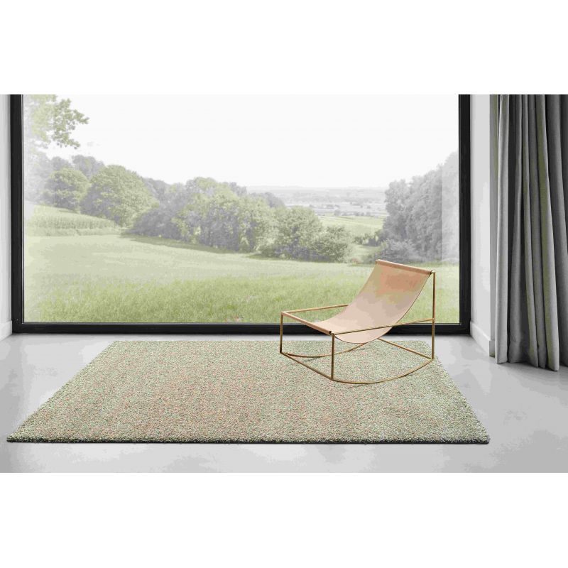 Tapis shaggy épais en polyester Talasi Or chambre bureau prestige