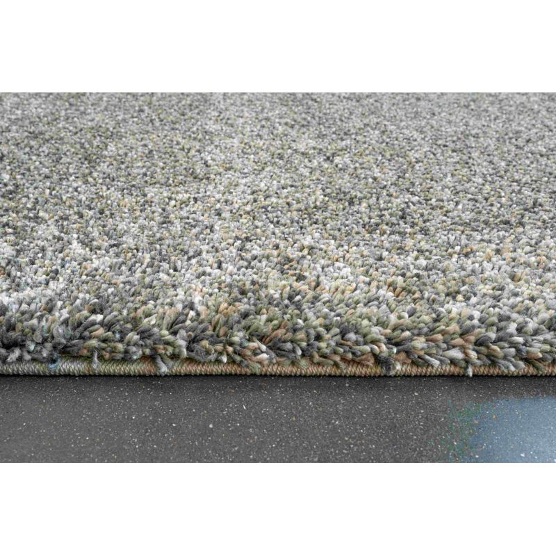 Tapis shaggy épais en polyester Talasi Vert cocooning