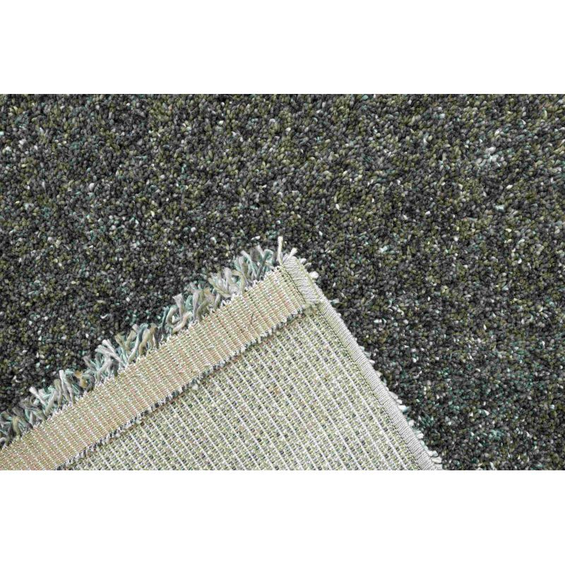 Tapis shaggy épais en polyester Talasi Vert résistant