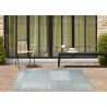 Tapis outdoor/ indoor en polypropylène motifs géométriques Aponi vert d'eau