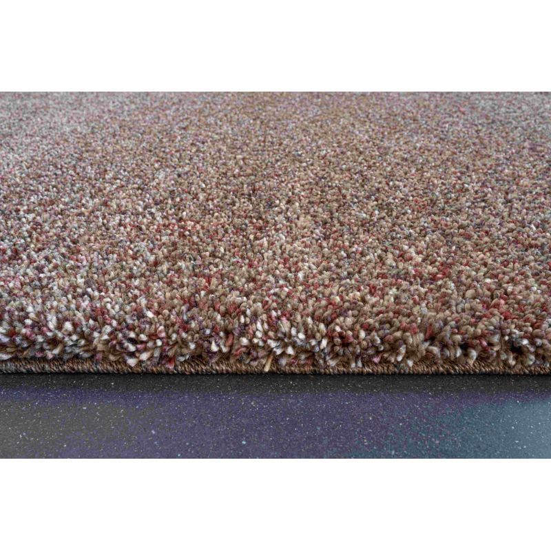 Tapis shaggy épais en polyester Talasi Rouge fibres synthetiques résistant