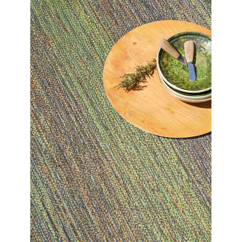 Tapis extérieur intérieur en polypropylène Winona Vert salle à manger design