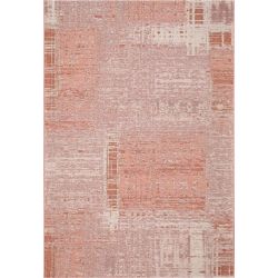 Tapis outdoor/ indoor en polypropylène motifs géométriques Aponi terracotta