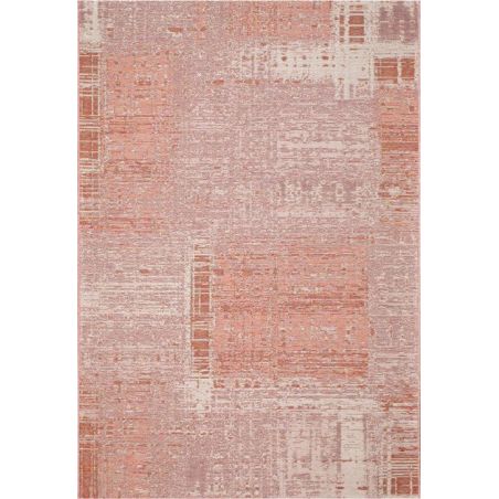 Tapis outdoor/ indoor en polypropylène motifs géométriques Aponi terracotta