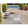 Tapis outdoor/ indoor en polypropylène motifs géométriques Aponi gris