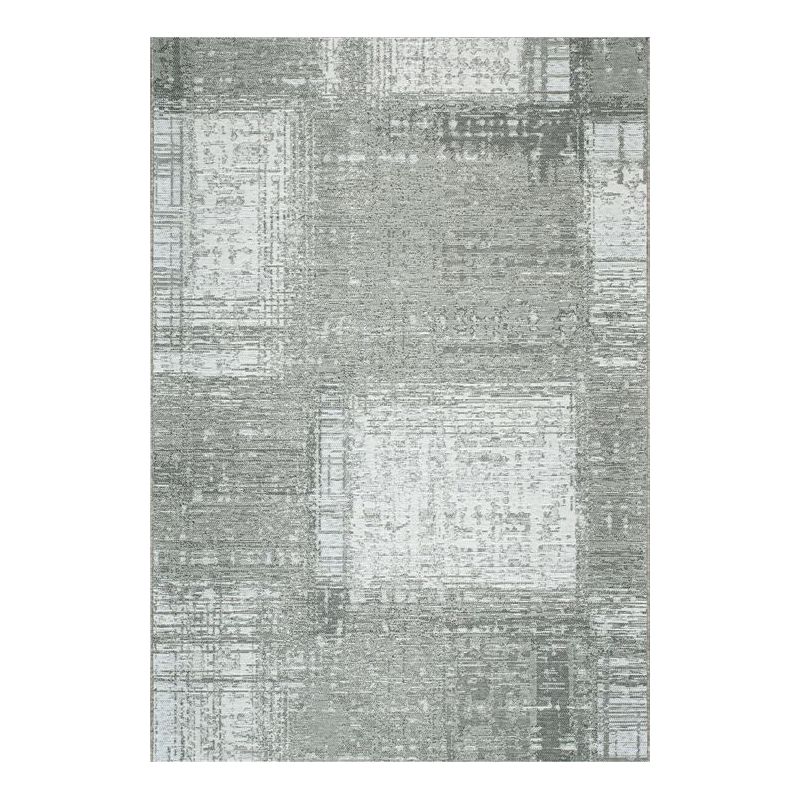 Tapis outdoor/ indoor en polypropylène motifs géométriques Aponi gris