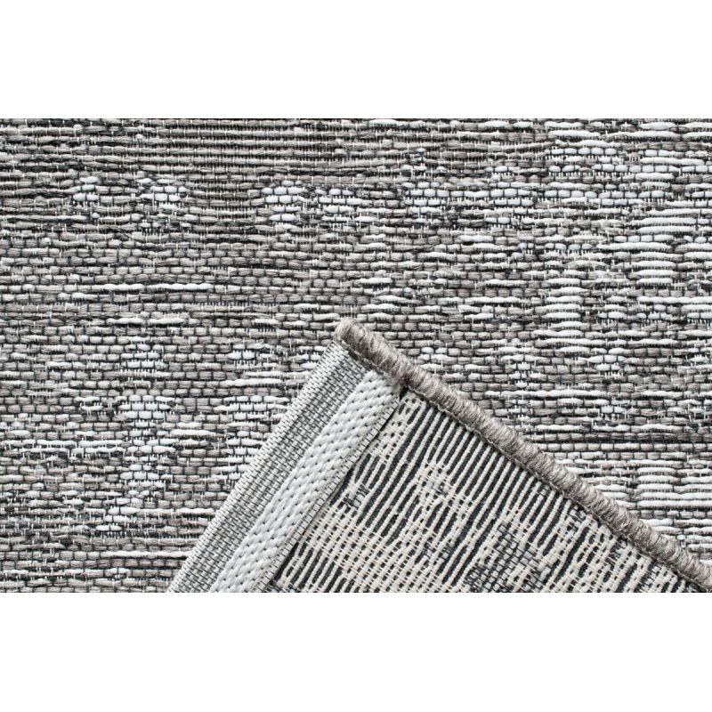 Tapis outdoor/ indoor en polypropylène motifs géométriques Aponi gris