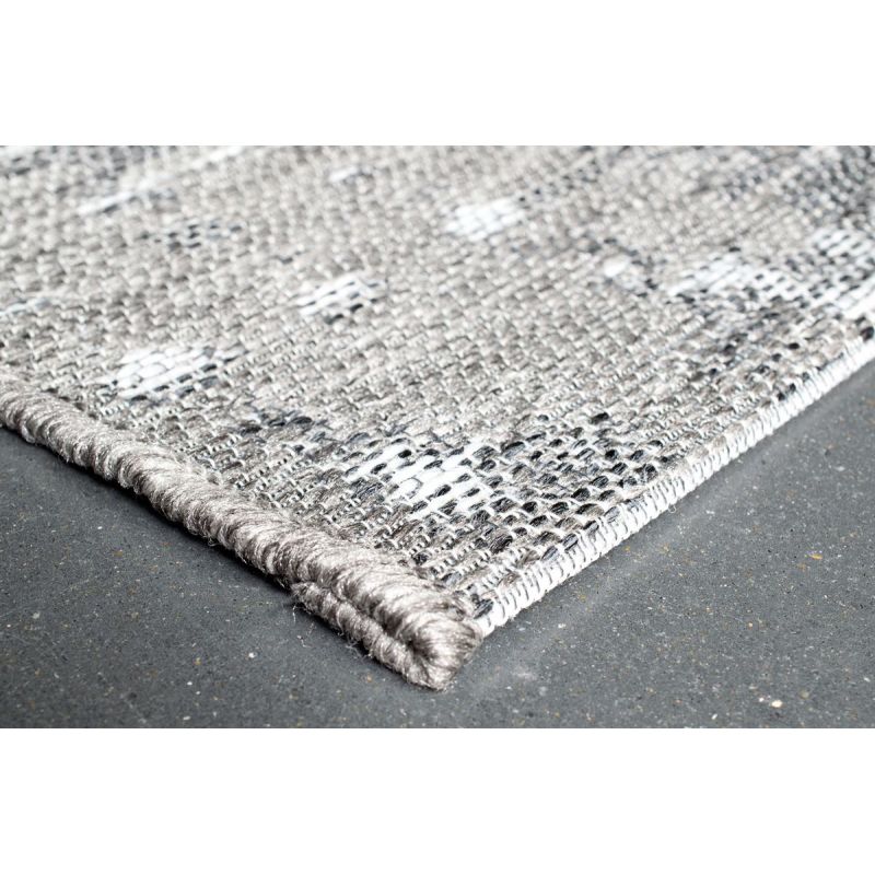 Tapis outdoor/ indoor en polypropylène motifs géométriques Aponi gris