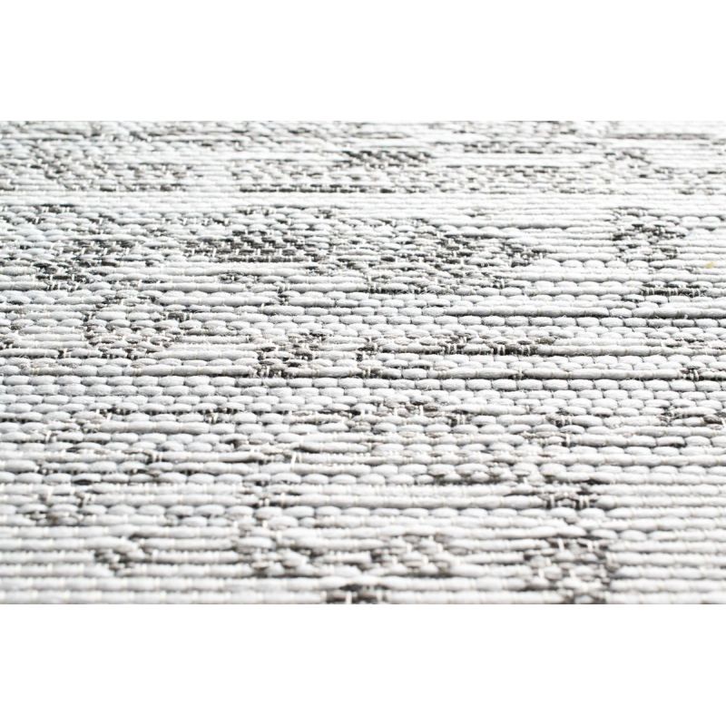 Tapis outdoor/ indoor en polypropylène motifs géométriques Aponi gris