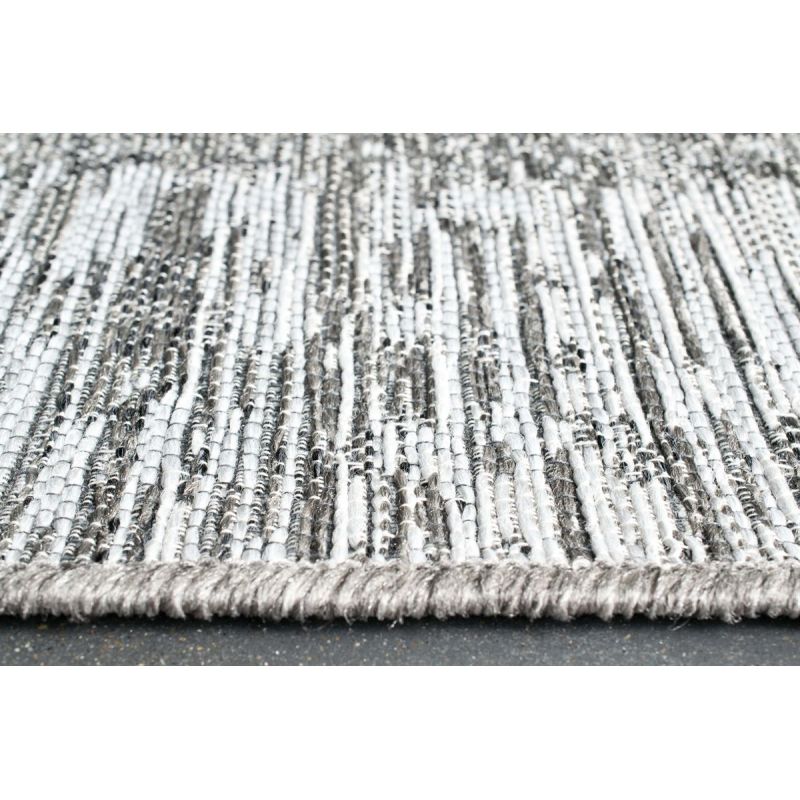 Tapis outdoor/ indoor en polypropylène motifs géométriques Aponi gris