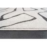 Tapis de salon polyester haut de gamme Magena design motifs noirs sur fond blanc séjour et salle à manger