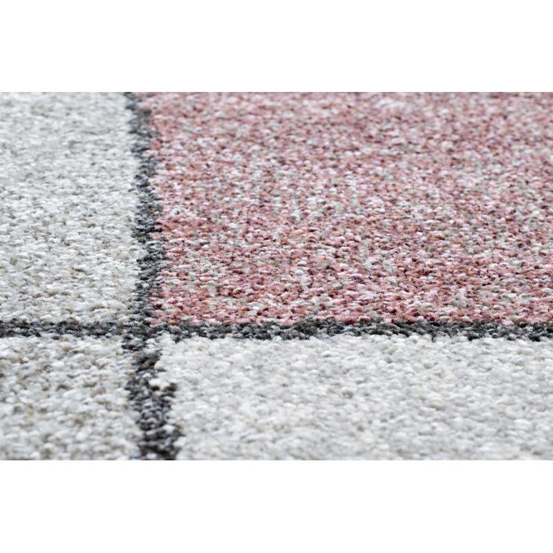 Tapis de salon en polyester Sakari motifs déstructurés séjour bureau moderne