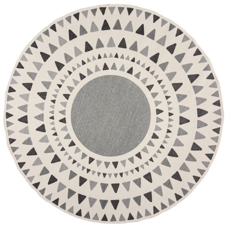 Tapis outdoor rond Dauntless Geo Fusion multicolore