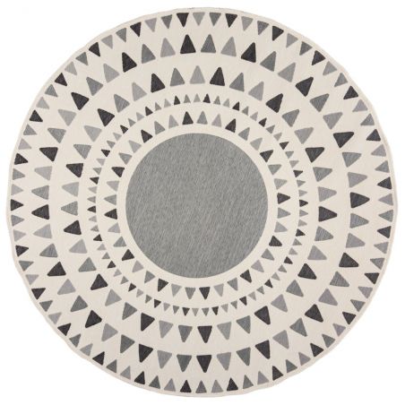 Tapis outdoor rond Dauntless Geo Fusion multicolore