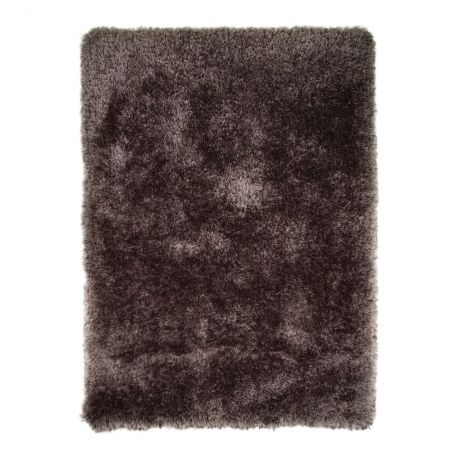 Tapis shaggy doux et épais en polyester Pearl Gris Foncé