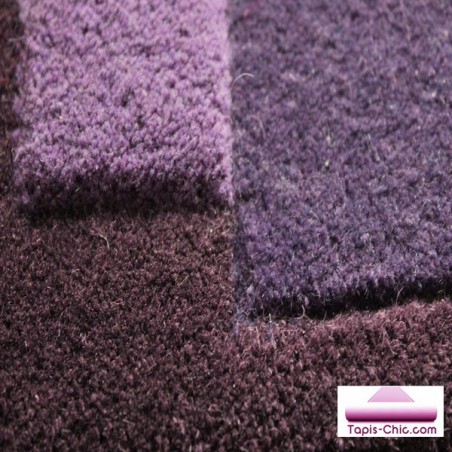 Tapis Contemporain Pebbles par Angelo violet en laine Tapis Contemporain Pebbles par Angelo violet en laine