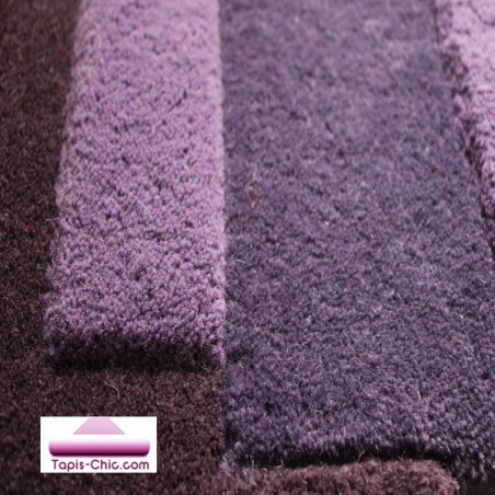Tapis Contemporain Pebbles par Angelo violet en laine Tapis Contemporain Pebbles par Angelo violet en laine