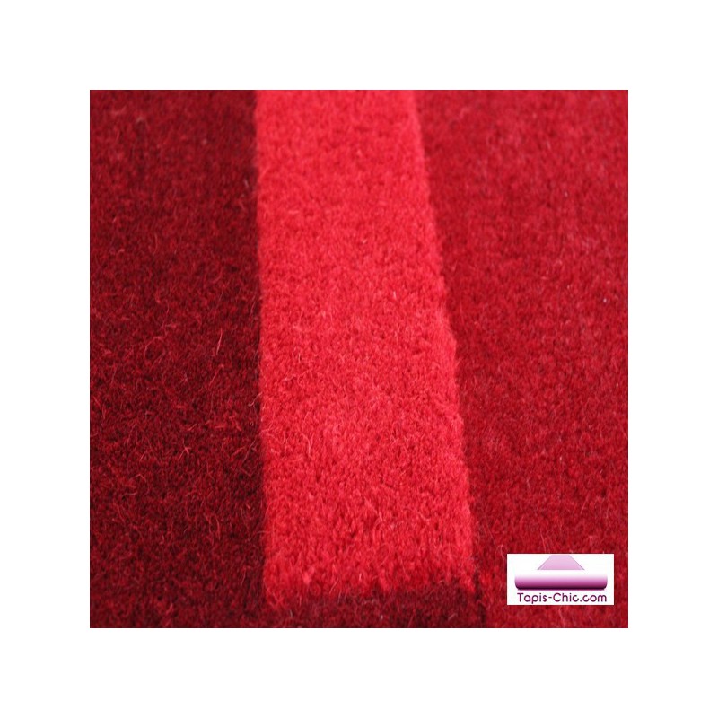 Tapis contemporain Pebbles rouge par Angelo