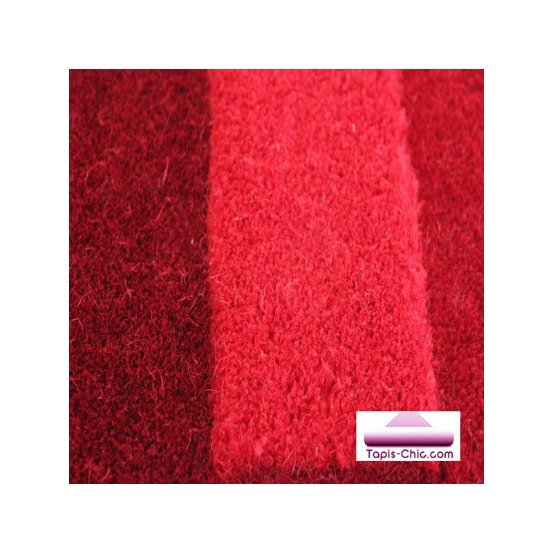 Tapis contemporain Pebbles rouge par Angelo