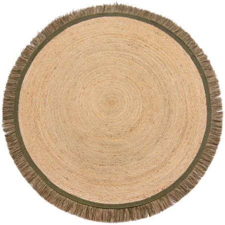 Tapis rond en jute Kahana vert Tapis rond en jute Kahana vert