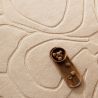 Tapis en pure laine Romantic Magnolia Crème Beige design fleurs