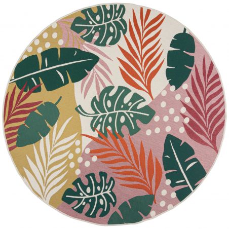 Tapis d'extérieur rond Dauntless Hawai Coral