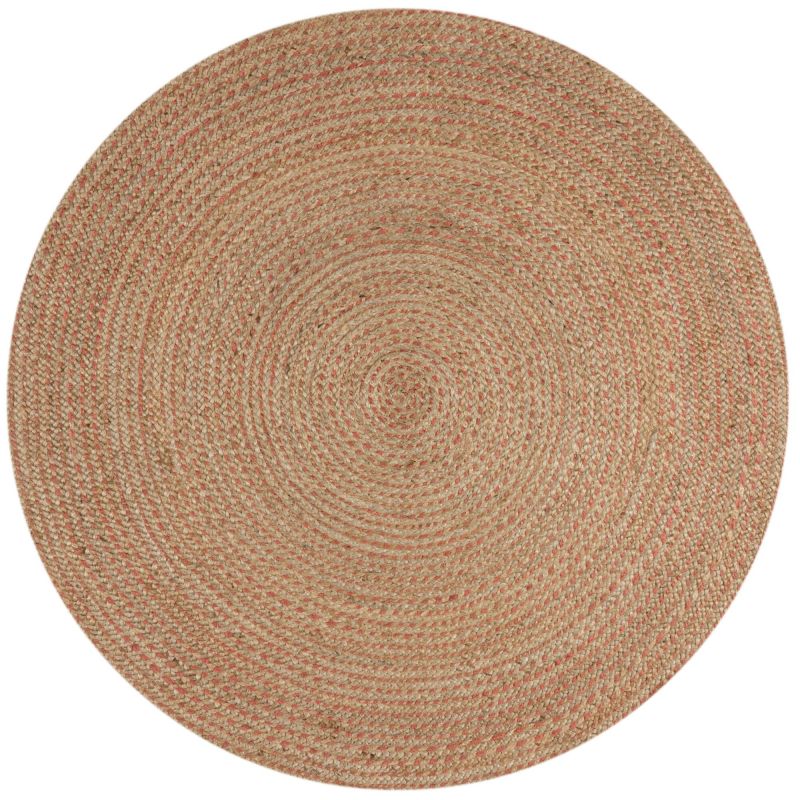 Tapis rond en jute Capri corail