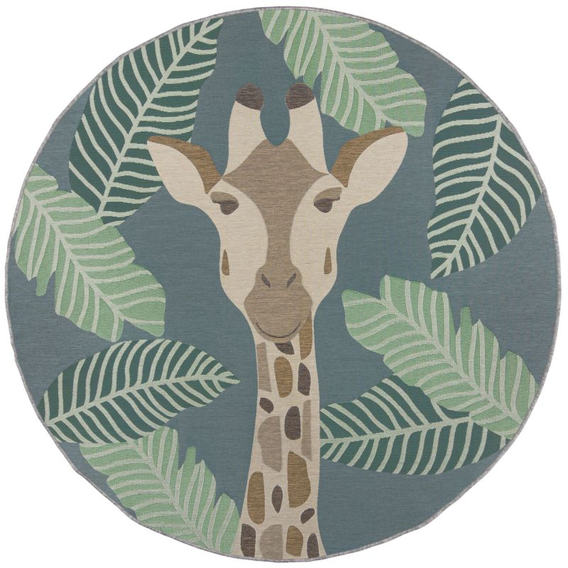 Tapis outdoor Dauntless Eric Giraffe outdoor Bleu