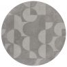 Tapis Rond Design Géométrique Moderno Gris Gigi