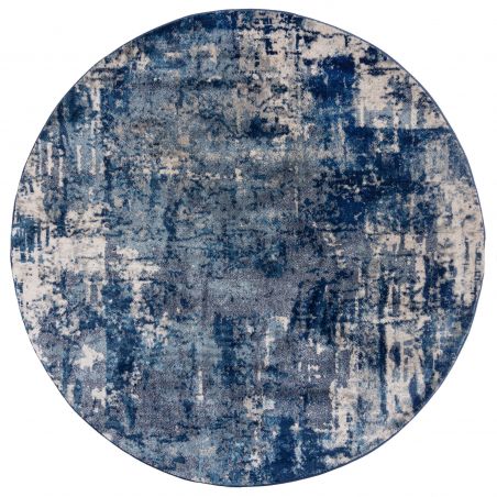 Tapis rond Cocktail Wonderlust Bleu foncé