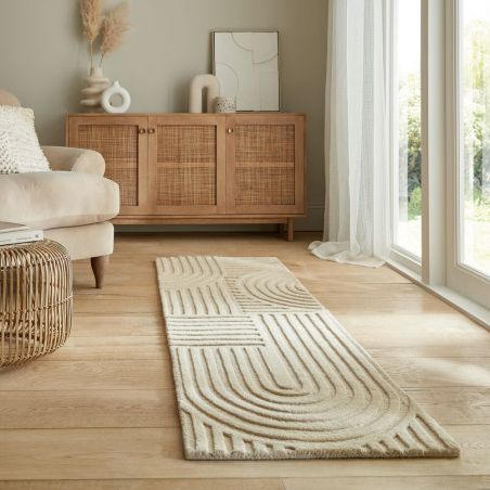 Tapis design 3D zen garden beige naturel Flairs rugs
