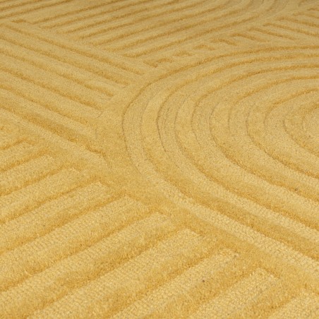 Tapis design 3D zen garden Ocre zoom