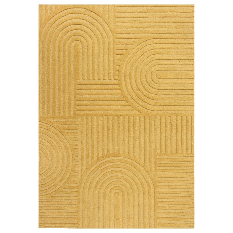 Tapis design 3D zen garden Ocre