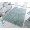 Tapis design 3D zen garden Bleu Céladon Ambiance