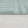 Tapis design 3D zen garden Bleu Céladon finition