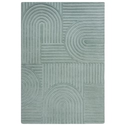 Tapis design 3D zen garden Bleu Céladon