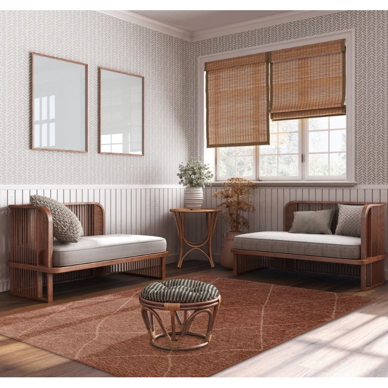 Tapis Mioma terracotta ambiance