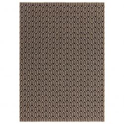 Tapis tendance Bogota Black Lattice en coton et jute