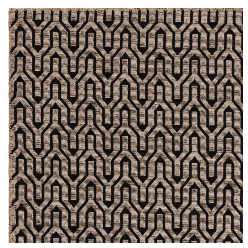 Tapis Bogota Black Lattice Motif