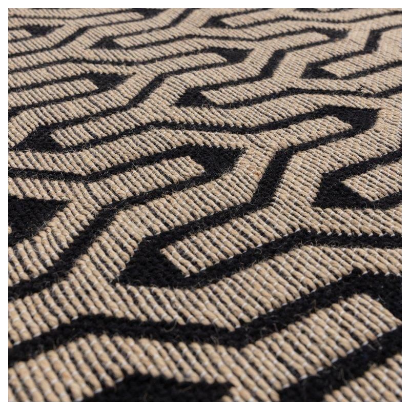 Tapis Bogota Black Lattice Zoom texture