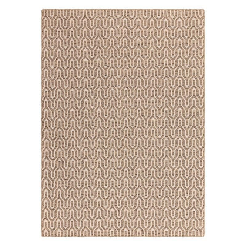 Tapis tendance Bogota Crème Lattice en coton et jute