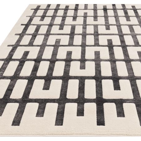 Tapis Valongo Junction Charcoal Ivory motifs Tapis Valongo Junction Charcoal Ivory motifs