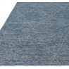 Tapis de salon en jute Bleu motifs beige Mioma