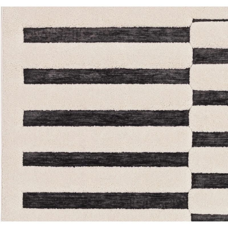 Tapis Valongo Charcoal Ivory Build zoom motif