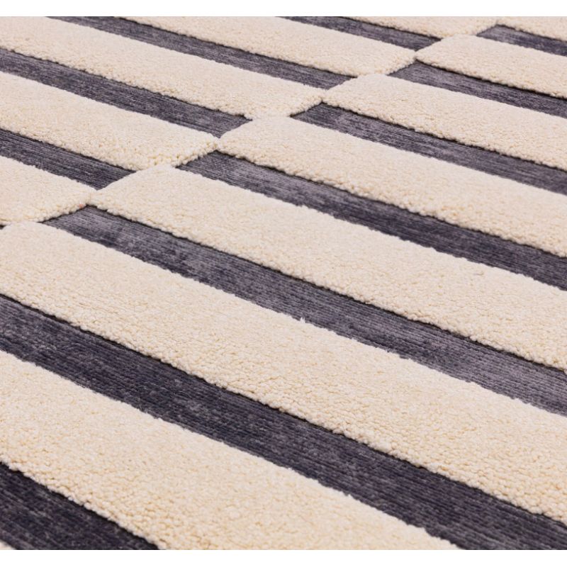 Tapis Valongo Charcoal Ivory Build zoom texture