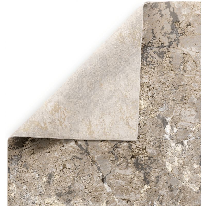 Tapisde salon contemporainpolyester Galaxy Gris et Beige Angara